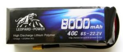 Picture of Leopard Power 6S 22.2v 8000mAh 25C XT90 Lipo Battery 