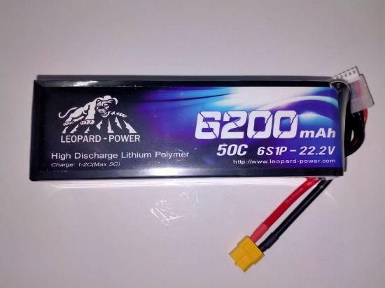Picture of Leopard Power 6s 22.2v 6200mah 40c Lipo Battery with XT60