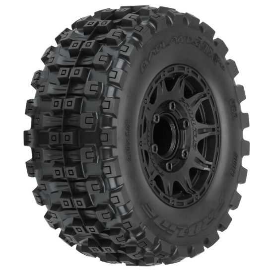 Picture of Proline PRO1017410 Badlands MX28 HP 2.8" BELTED MTD Raid 6x30 F/R- Fits 1:10 scale monster trucks with 12mm hexes, as well as the Traxxas 2WD and 4x4 Stampede