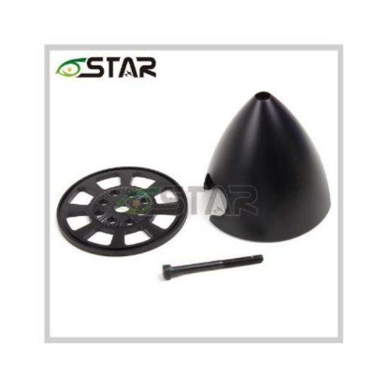 Picture of 6 Star Hobby DSP350-D CNC Aluminum Alloy Spinner 3.5 inch/89mm - Black