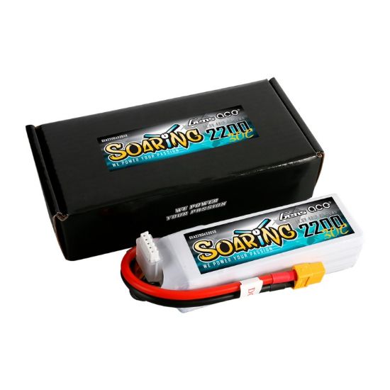 Picture of Gens Ace GA2200-4S30-S-EC3 4s 14.8v 2200mah 30c SoaringLipo Battery EC3 plug