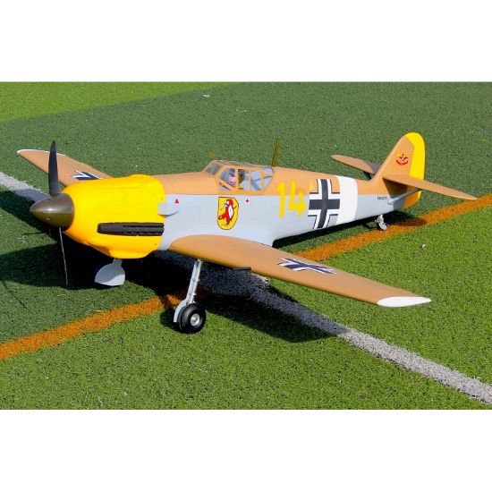 Picture of Seagull SEA278N-INDENT 2025 Messerschmitt Bf 109E-4 Trop 63.9"wingspan 20cc, PU wheel Aluminium hub 3.5", Matte Finish  (without Electric retracts gear)