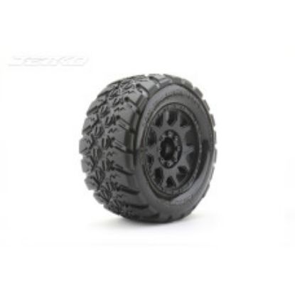 Picture of Jetko JKO1802CBMSGB 1/8 MT 3.8 EX-KING COBRA/Claw Rim/Black/Medium Soft/Glued/Blted