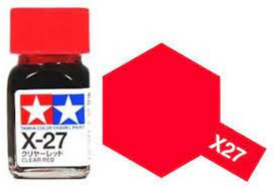 Picture of Tamiya 8027 X-27 Enamel 10ML Clear Red