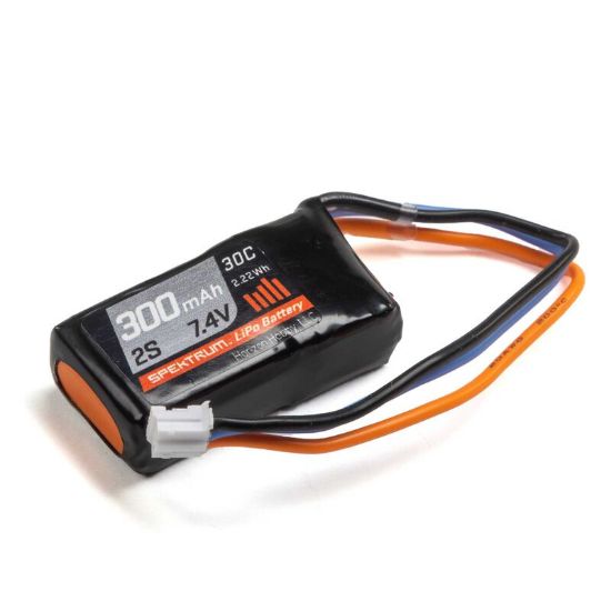 Picture of Spektrum SPMX3002S30 300mAh 2S 7.4V 30C LiPo Battery; PH Connector
