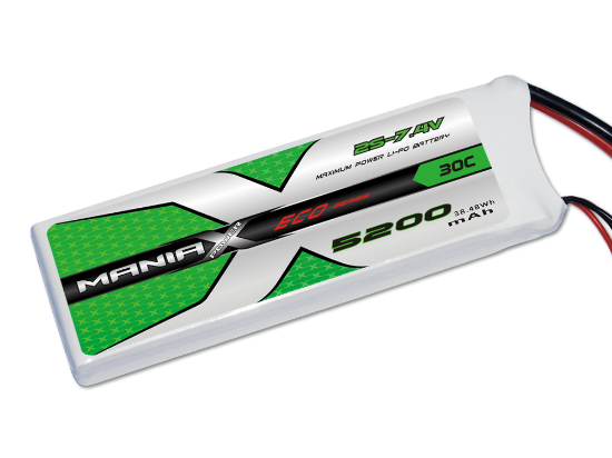 Picture of ManiaX Power MX-2S-5200-30-XT60 2S 7.4V 5200mAh 30C Lipo Battery XT60 