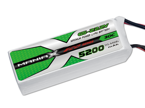 Picture of ManiaX Power MX-6S-5200-30-EC5 6S 22.2V 5200mAh 30C Lipo Battery EC5