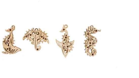 Picture of UGEARS 121737 U-Fidgets-Pacific Ocean. Set of 4 models 