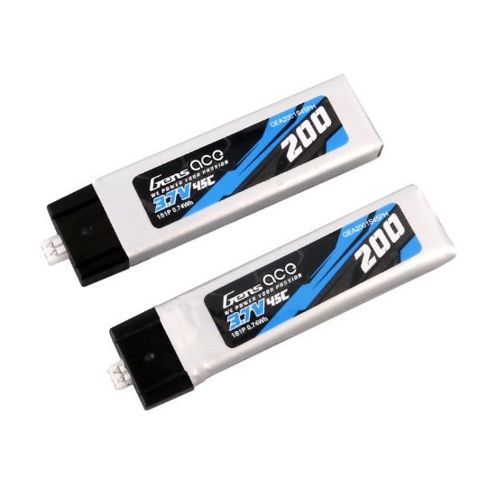 Picture of Gens Ace GA0200-1S45-X2 200mAh 3.7V 45C 1S1P Lipo Battery x2pcs 