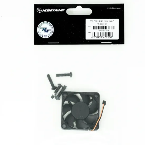 Picture of Hobbywing 30860401 P4510 ZH2Y 40mm BlackA Cooling Fan- replacement for Ezrun MAX5 G2 ESC