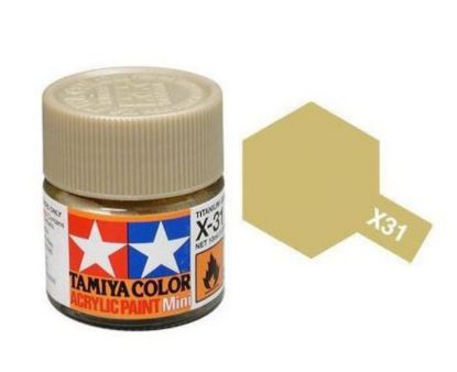 Picture of Tamiya 81531  X-31 Acrylic 10ML Titanium Gold