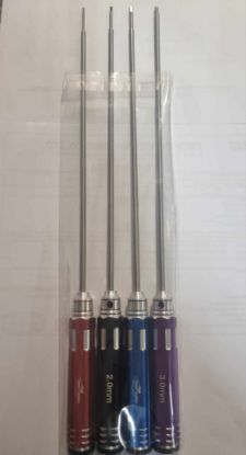 Picture of RNA Tools RNA24619 Red/Blue/Purple/Black Hex Driver Set with 250mm tips