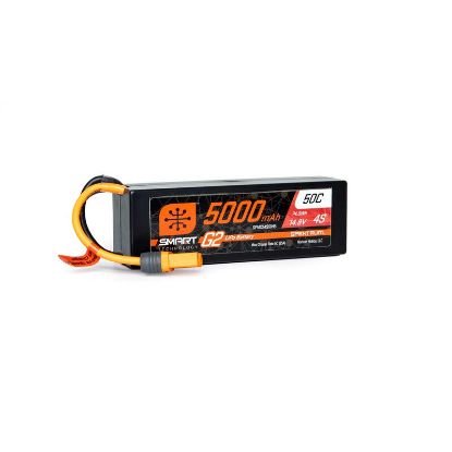 Picture of Spektrum SPMX54S50H5 5000mAh 4S 14.8V Smart G2 LiPo 50C Hard Case; IC5 