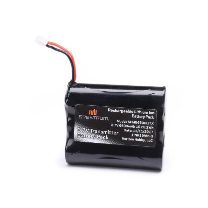 Picture of Spektrum SPMB6600LITX 3.7V 6600mAh 1S TX Batt NX10 iX12 NX8 NX6 XH-1S Plug by Spektrum (Replaces SPMB6000LITX) 