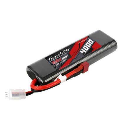 Picture of Gens Ace 2s 7.4V 4000mah 60C Hardcase Tamiya Stick Style Lipo Battery with Deans Plug & XH Balance 