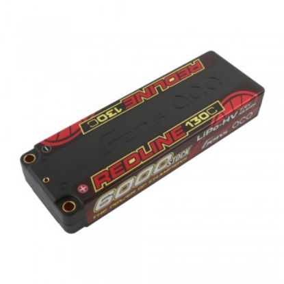 Picture of Gens Ace GA6000-2S130-CAR-LP Redline HV Race Series 6000mAh LCG 2S 7.6v 130C Lipo Battery 5mm Plug
