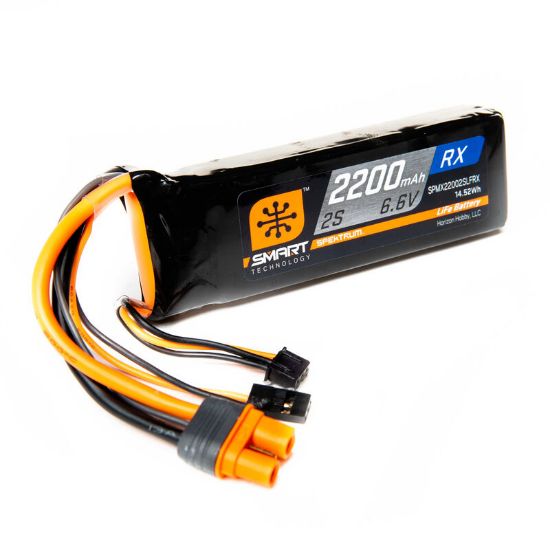 Picture of Spektrum SPMX22002SLFRX 2200mAh 2S 6.6V Smart LiFe Receiver Battery; IC3