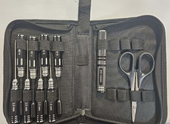 Picture of VGRC Hobby VGRCTOOL146 10 Piece RC Tool Set Hex Drivers, Nut Drivers, Reamer and Curved Scissors