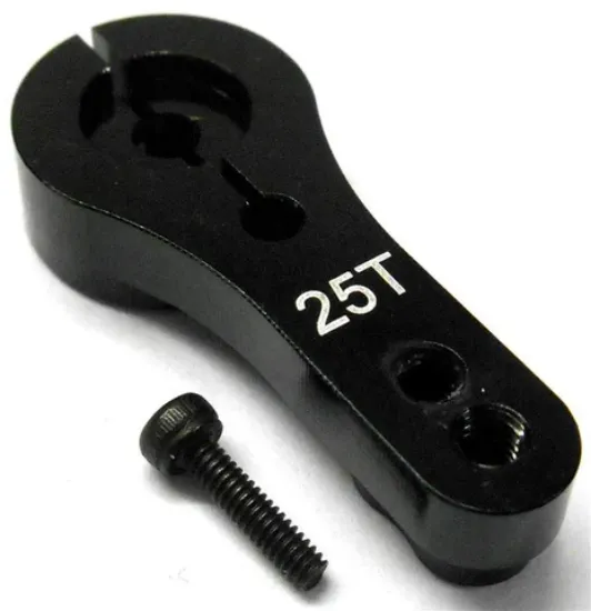 Picture of VGRC Hobby VGLFOP022 Heavy Duty 25T Aluminum Servo Horn - Futaba/Savox- Black