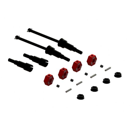 Picture of Arrma ARA311198 Metal Axle, Hex, Drive Shaft Set Typhon Grom Mega and 223S, Granite Grom Upgrade