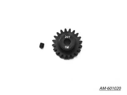 Picture of Arrowmax AM-601020 Ultra Mod 1 Pinion 20T 1/8 Buggy 5mm Shaft Spring Steel (replaces LOS242008)