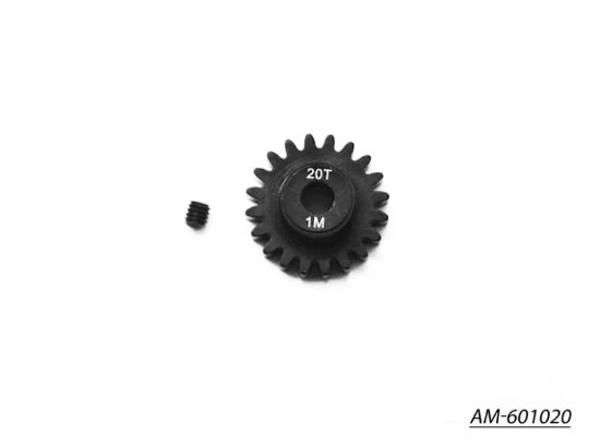 Picture of Arrowmax AM-601020 Ultra Mod 1 Pinion 20T 1/8 Buggy 5mm Shaft Spring Steel (replaces LOS242008)