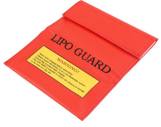 Picture of VGRC Hobby VGLFOP082L Lipo Safe Charge & Store Bag 230x300mm- Red