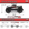 Picture of Arrma ARA4302V4T3 1/10 GRANITE 223S DSC 4X4 RTR Brushless Monster Truck, Gun Metal
