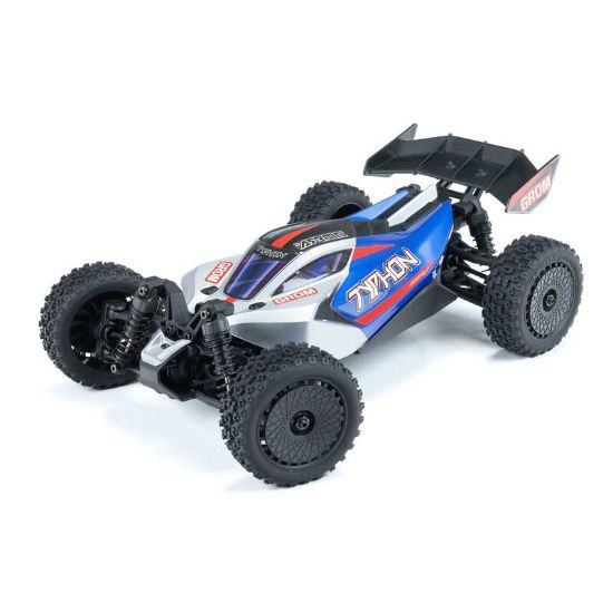 Picture of Arrma ARA2106T1 TYPHON GROM MEGA 380 Brushed 4X4 Small Scale 1/14 Buggy RTR with Battery & Charger, Blue/Silver 