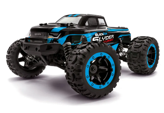 Picture of Blackzon BLA 540209 1/16 Slyder Monster Truck Turbo 4WD 2S Brushless with Battery and Charger - Black/Blue