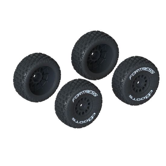 Picture of Arrma ARA550117 dBoots 'FORTRESS' Tire Set Glued (Black) (2 Pairs)- 1/16 ARRMA Mojave Grom