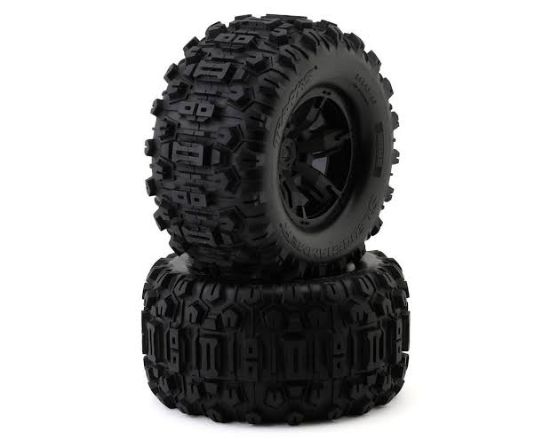 Picture of Traxxas 7871 XMAXX Black MAXX AT Tire RC Wheel & Tyre Set 1/5 Scale