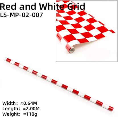 Picture of Dancing Wings LS-MP-02-007 Covering Film - Red White checkerboard (2m)
