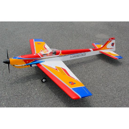 Picture of Seagull SEA427R-INDENT 2026 Loaded Dice 68.5 Inch Classic Pattern Aerobatic .65.95 Glow/70E without Retracts Red NEW 2026 