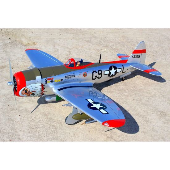 Picture of Seagull SEA398SKIGEAR- Indent 2026 P-47D Chief Ski-U-Mah II ARF 70 inch, 35cc included 3pcs Electric Retracts Gear New October 2024